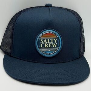 Salty Crew Simple Fade Trucker Hat Navy New OSFA